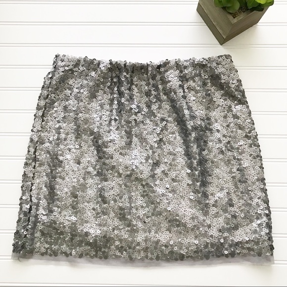 LC Lauren Conrad Dresses & Skirts - LC Lauren Conrad || Silver Sequin Skirt